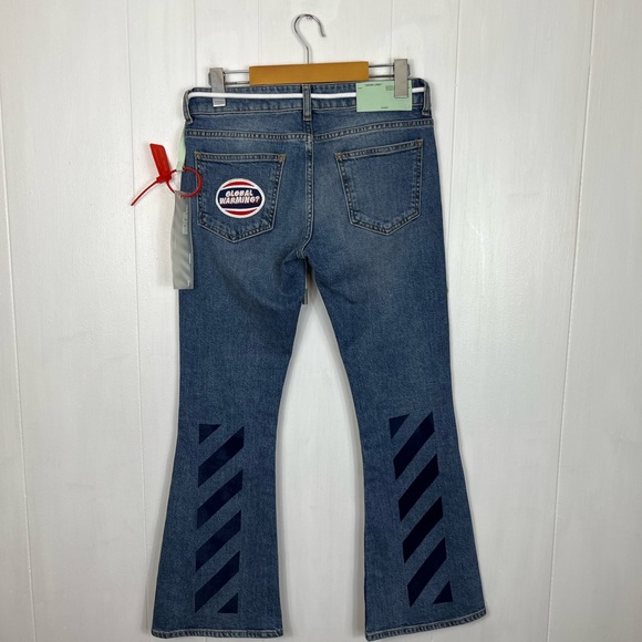 NWT Deadstock Off-White 2013 Global Warming Flare Jeans Sz 25 - Picture 11 of 16